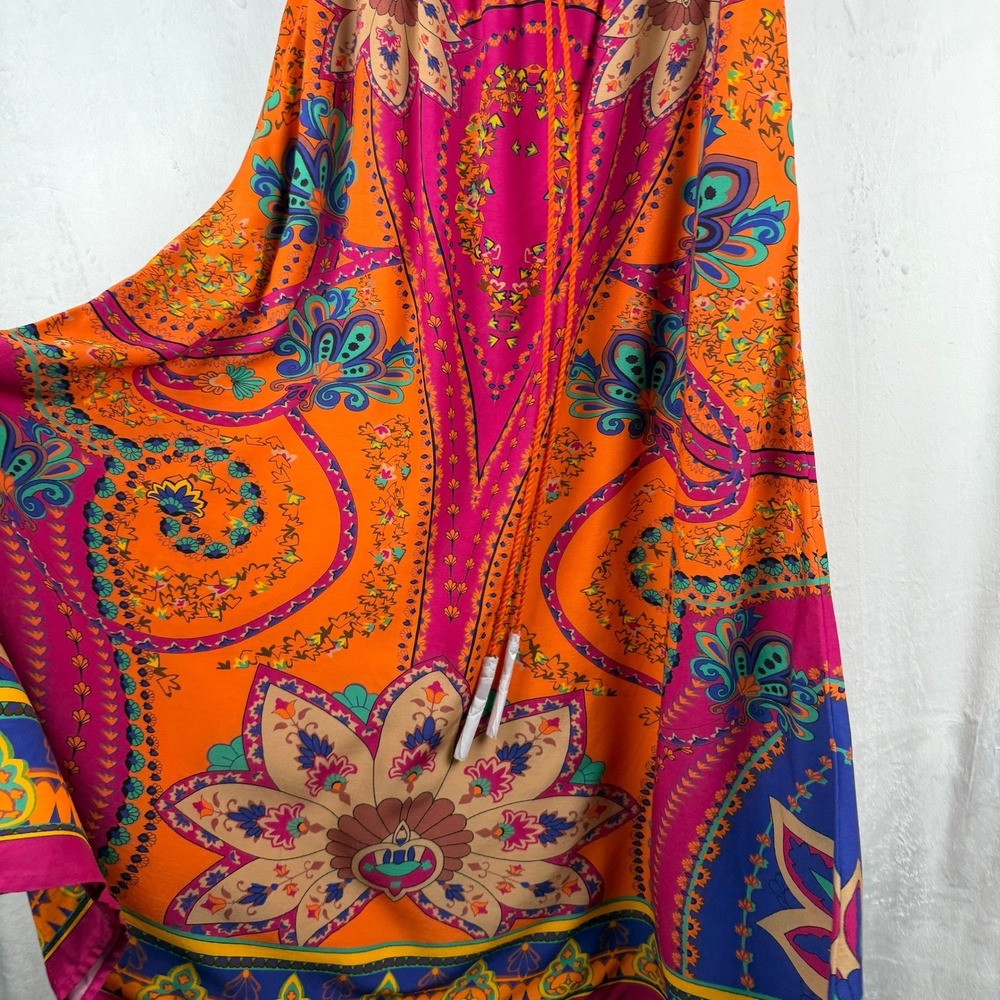 Whimsical Boho Paisley Maxi Skirt Hippie Festival Soft Surroundings Size Small - Picture 3 of 10